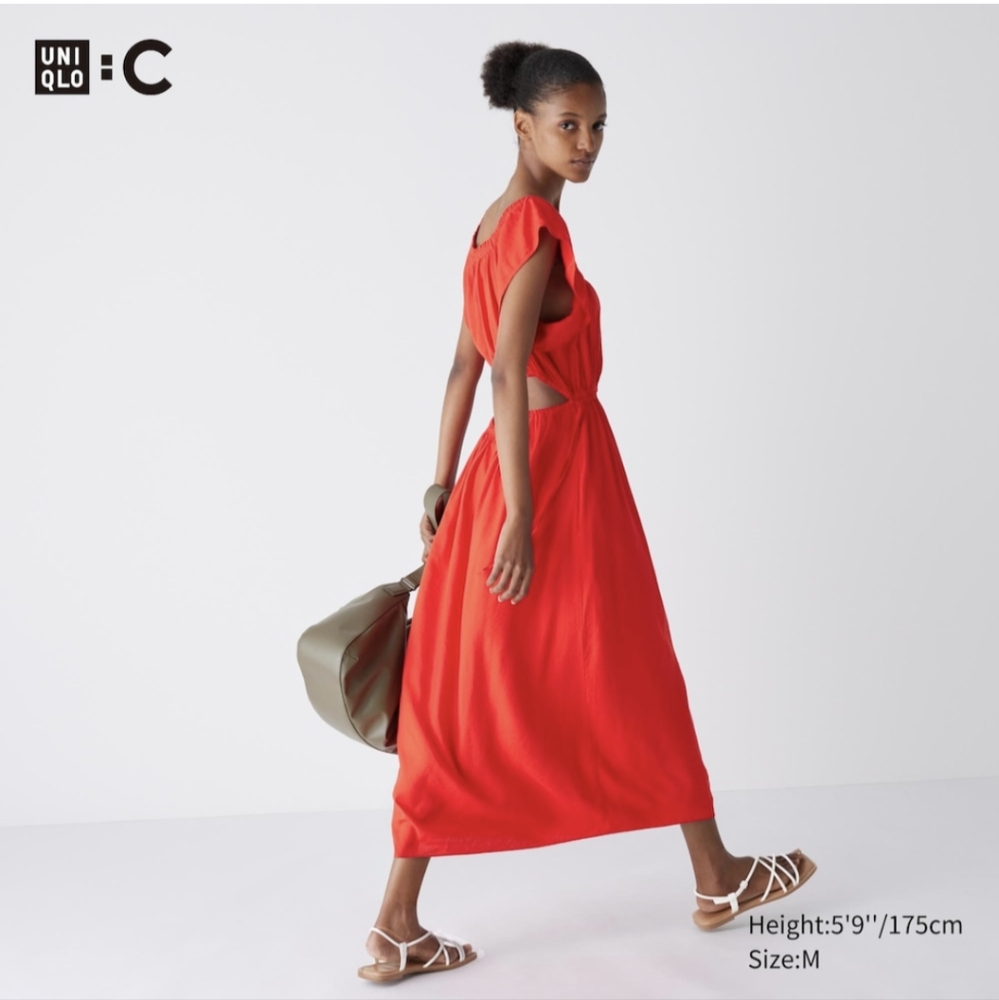 ♥️ GATHERED BACK OPEN SHORT SLEEVE DRESS